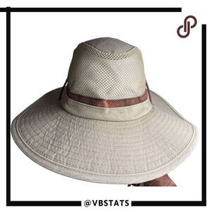 Swiss Tech Performance Gear Unisex Canvas Mesh Safari Hat Beige Size S-M‎